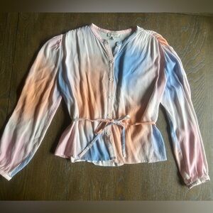 Habitual Pastel Button-Up Blouse